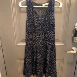 Chance velvet burnout blue dress, size small